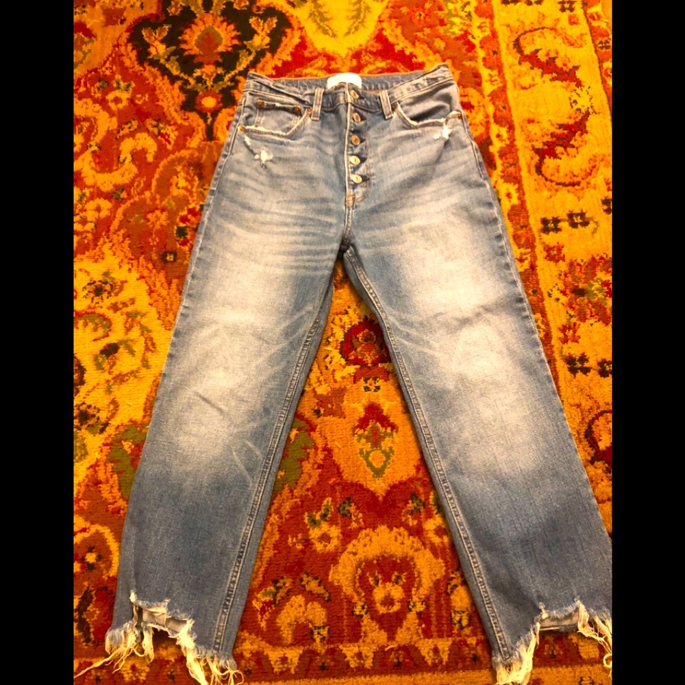 Ultra High Rise Ankle Straight AF Jeans